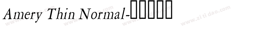 Amery Thin Normal字体转换
